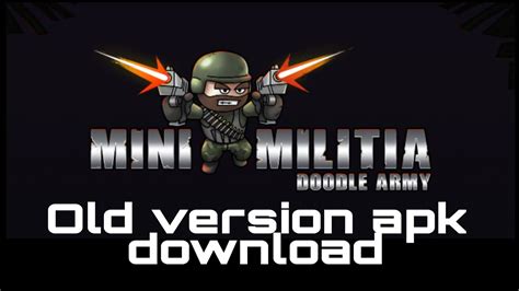 How to download mini militia doodle army old version - YouTube