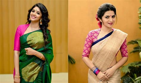 35 Stylish High Neck Blouse Designs For Pattu Sarees Bling Sparkle
