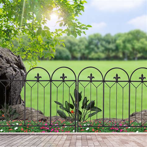 5x Decorative Garden Fence Portable Border Flower Bed Fence Gate