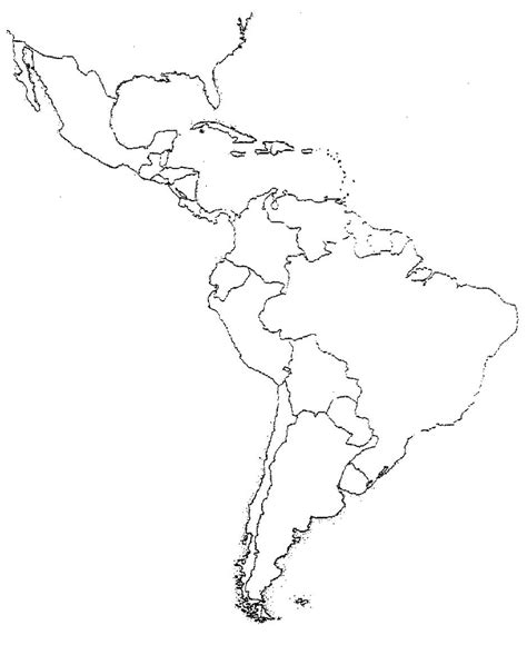 World Map Gray Central And South America Map Blank