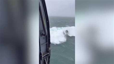 Us Coast Guard Rescues Man After Boat Capsizes From Waves Latest Weather Clips Fox Weather