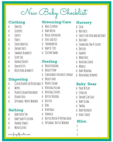 I got it for a friend's baby shower who asked for books for their soon to be daughter. Baby Checklist - FREE Printable | Baby checklist, New baby ...