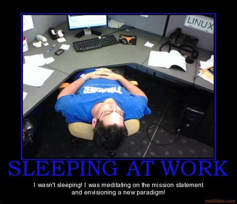 Sleeping At Work Funny