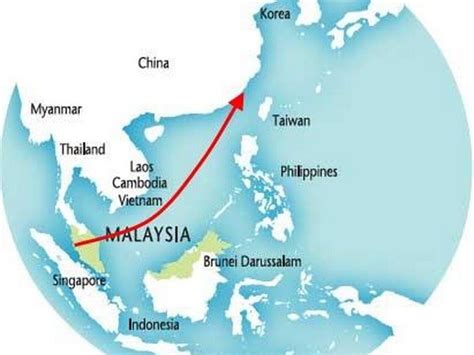Map From Malaysia To China Maps Of The World