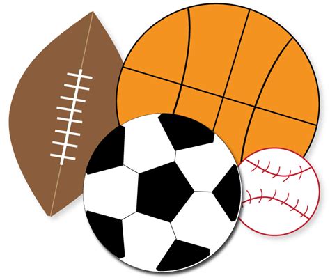 Free Sports Clipart For Parties Crafts School Projects