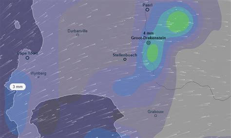 During the night the air temperature drops to +17°c, dew point: Cape Town weather: Here's how much rain is set to fall on ...