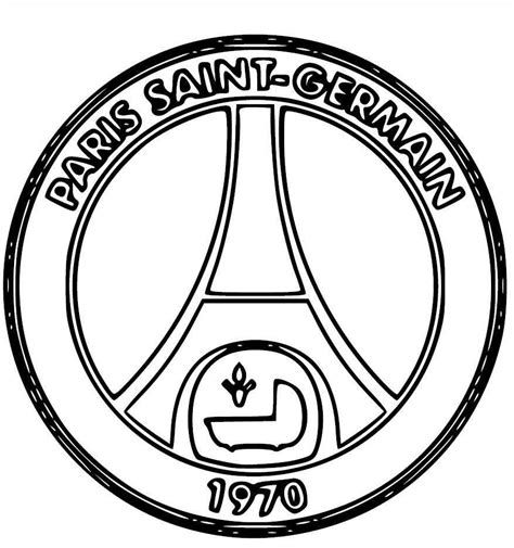 Coloring Pages Psg Paris Saint Football Germain Coloringpagesforadult Badge Logo Coloriage