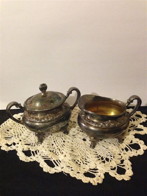 6,866 results for creamer sugar bowl set. Antique Silver Creamer and Sugar Bowl Set~ Footed Sugar ...