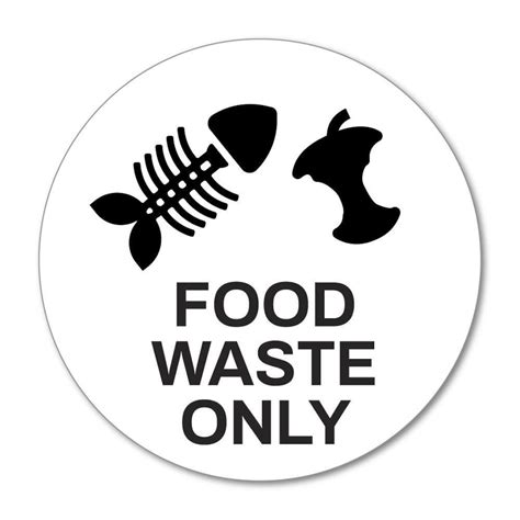 Food Waste Only Recycle Sticker Decal Window Sign Graphic Bin Etsy