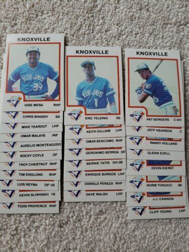 1987 Knoxville Blue Jays Procards Minor League Team Card Set Ebay