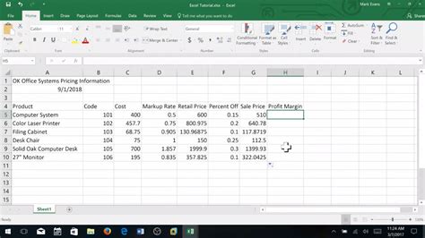 Creating A Sales Report In Excel Basic Level Youtube