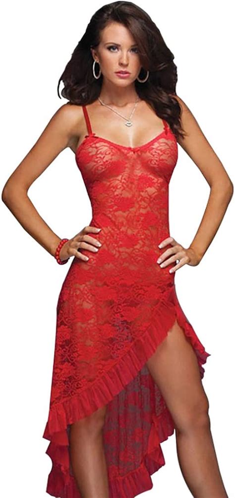 Hisexy Womens Sexy Boudoir Lingerie Set Long Adjustable Strappy Dress