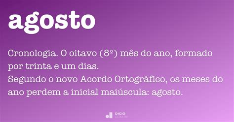 Agosto é Mes De Que