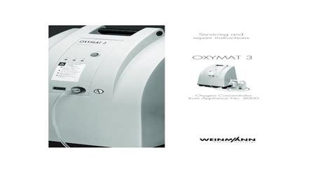 Weinmann Oxymat 3 Oxygen Concentrator Service Manual
