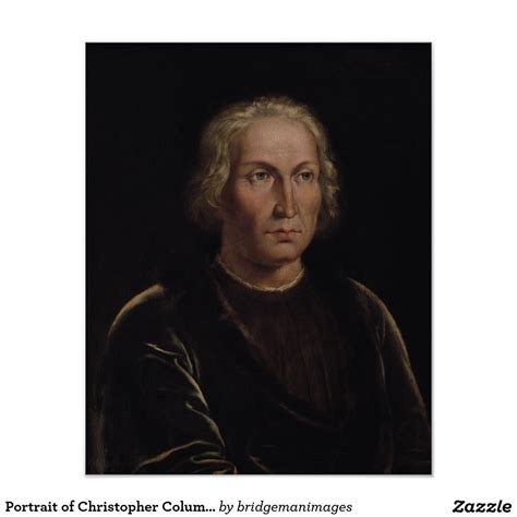 Portrait Of Christopher Columbus Poster Zazzle Christopher Columbus