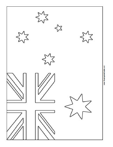 Bandera De Australia Para Colorear