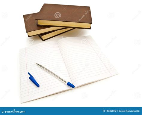 Books And Notepad Stock Photo Image Of Office Retro 11336606