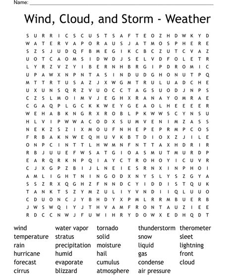 9 Windy Weather Word Search Rachylkyleigh