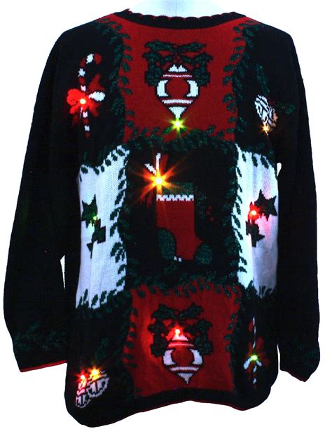 Eighties Lightup Ugly Christmas Sweater 80s Authentic Vintage Holiday