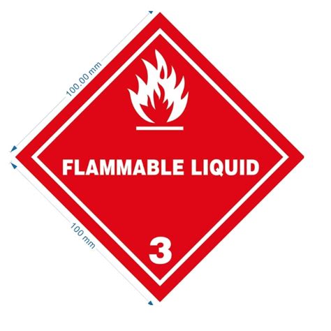 Iata Dgr Hazard Label Class Flammable Liquid