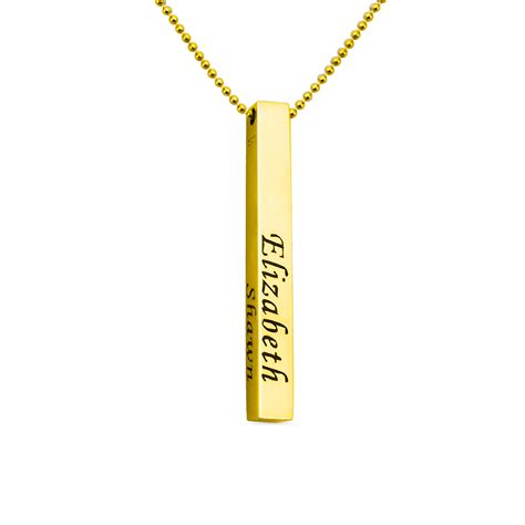 Personalized Bar 4 Names Necklace With Engraving In Goldsilver Getnamenecklace