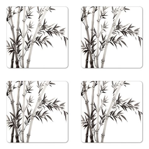 Bamboo Coaster Set Of 4 Traditional Bamboo Leaves Meaning Wisdom