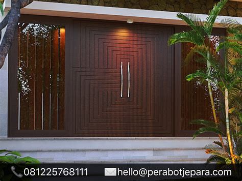 Mulai dari meja, lemari, kursi, jendela serta peralatan rumah. Model Pintu Minimalis Mewah Dari Kayu Jati | Kusen Pintu Utama