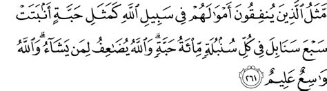 Compare all quran translations v2.0. Surat Al-Baqarah 2:261 - The Noble Qur'an - القرآن الكريم