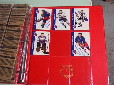 New York Rangers 1956 57 Team Set Of Parkhurst Cards 19 Autographed