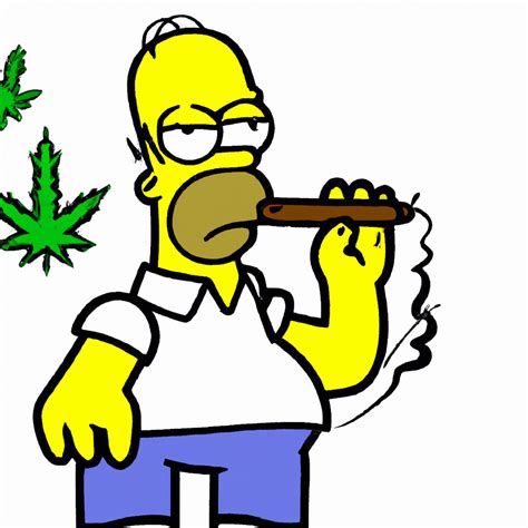 Homer Simpson Smoking Weed In The Style Of The Simps Openart