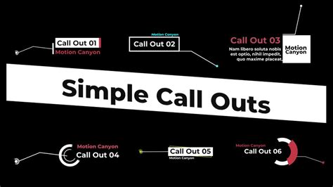 Simple Call Outs Premiere Pro Templates Motion Array