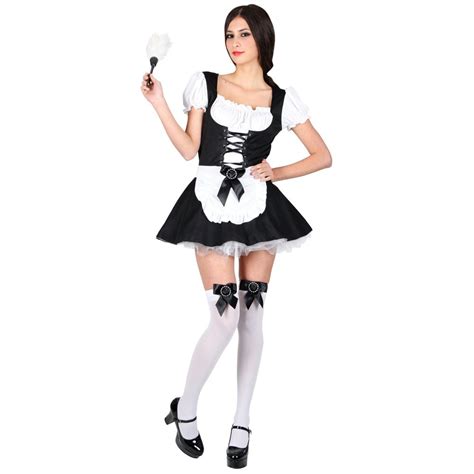 Flirty French Maid Adult Costume Lady Small Uk Toys And Games