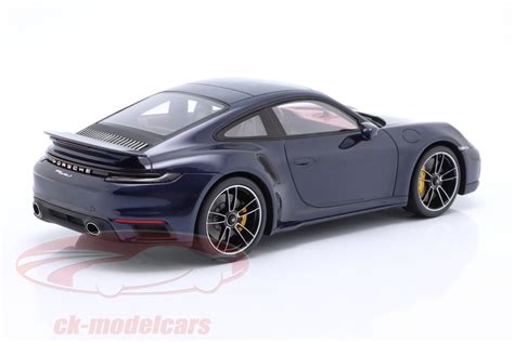 Schuco 118 Porsche 911 992 Turbo S Ano De Construção 2021 Noite Azul