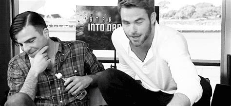 Zachary Quinto And Chris Pine Chris Pine And Zachary Quinto Photo 29977346 Fanpop