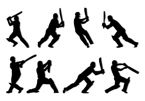 Cricket Player Silhouette