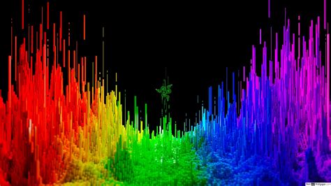 Razer Technology 3d Rainbow Background Hd Wallpaper Download