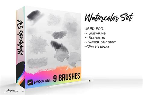 Free watercolor brushes for procreate. Procreate Watercolor Brushes (Graphic) by Annex · Creative ...