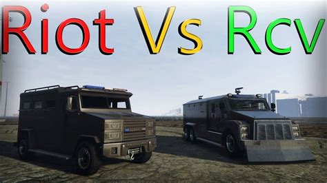 Gta 5 Online Rcv Vs Police Riot Van Speed Armor And More Details