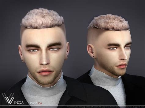 Wingssims Wings Os1212 Sims Hair Sims 4 Hair Male Mens Hairstyles