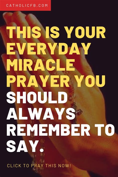 This Is Your Everyday Miracle Prayer You Should Always Remember To Say
