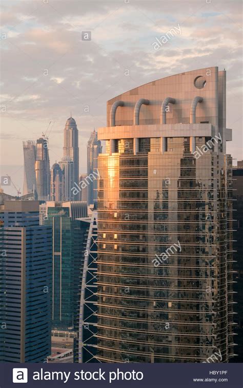 Modern Architecture In Marina District Dubai Stock Photo Alamy