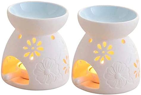 Singeek Ceramic Tea Light Candle Holderwax Melt Warmer Essential Oil