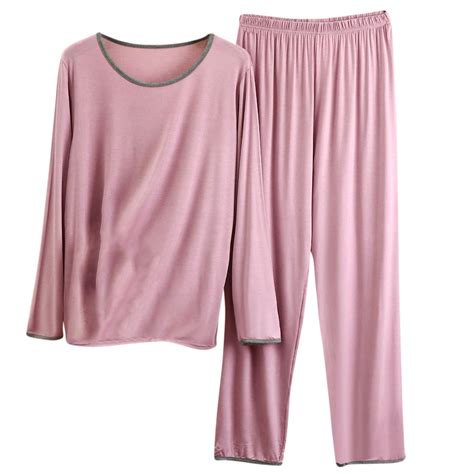 Elainilye Fashion Women S Sleepwear Plus Size Pajamas Set Round Neck