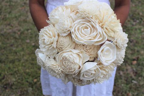 Ivory Sola Flower Bouquet Choose Your Colors Bouquet Sola Flower Wed