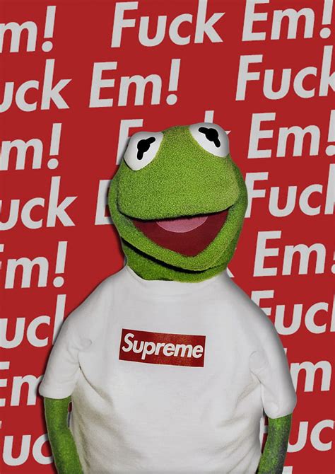 Supreme X Kermit Posterdesign 2016 Höchste Kermit Hd Handy