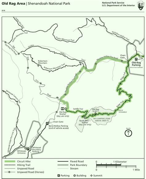 Shenandoah Old Rag Area Trail Map