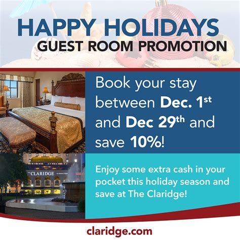 Happy Holidays Room Promotion The Claridge Hotel