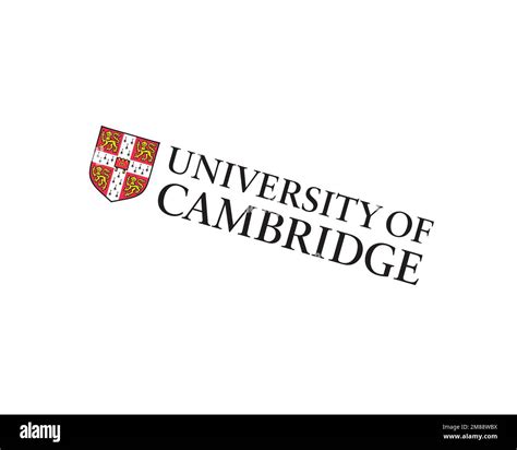 University Of Cambridge Rotated Logo White Background B Stock Photo
