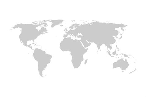 Premium Vector Grey World Map Vector Illustration Flat Design