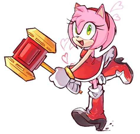 The Sweet Amy Rose And Her Piko Piko Hammer Art By Bebbyart R Amyrose